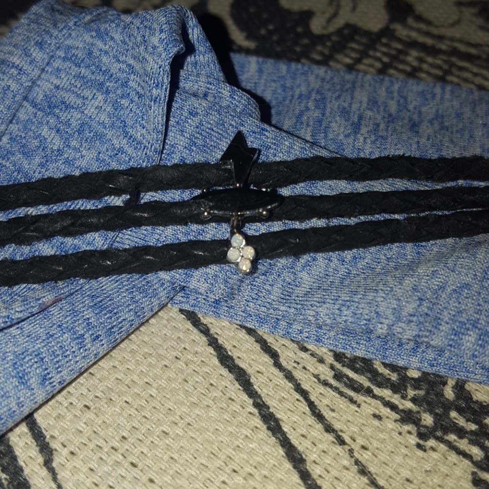 Three Leather Cord Choker